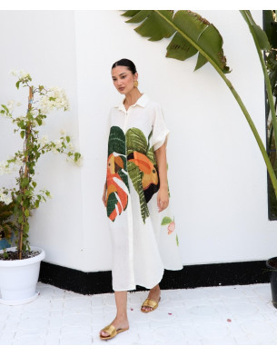 Cotton tropical dress